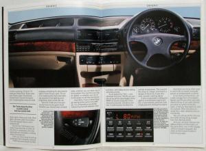 1989 BMW 730i 735i 735iL Sales Brochure - Right-Hand Drive