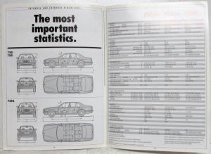 1989 BMW 730i 735i 735iL Sales Brochure - Right-Hand Drive