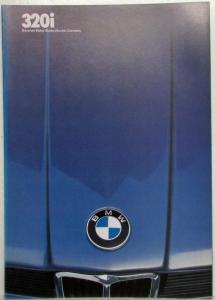 1982 BMW 320i Sales Brochure/Poster