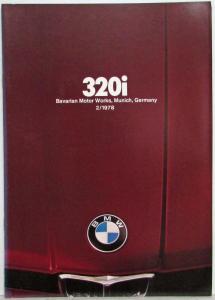 1978 BMW 320i Sales Brochure