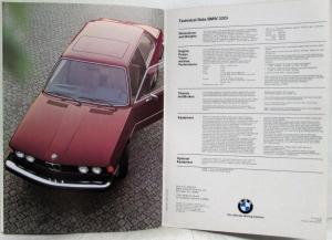 1978 BMW 320i Sales Brochure