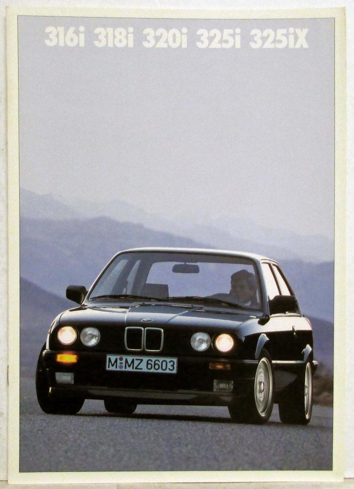 1988 BMW 316i 318i 320i 325i 325iX Sales Brochure - German Text