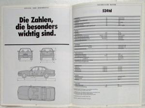 1988 BMW 524td Sales Brochure