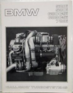 1982 Callaway Turbosystems for BMW Sales Folder with Extras