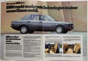 1985 BMW 5 Series Sales Brochure - German Text