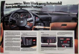 1985 BMW 5 Series Sales Brochure - German Text