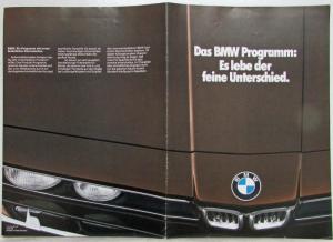 1977 BMW Programm: Es lebe der feine Unterschied Sales Brochure - German Text