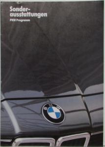 1985 BMW Special Equipment Car Program Sales Brochure - German Text