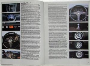 1985 BMW Special Equipment Car Program Sales Brochure - German Text