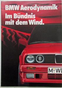 1988 BMW Aerodynamics In Alliance with the Wind Sales Brochure - German Text