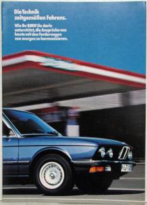 1985 BMW Technology of Contemporary Driving Sales Brochure - German Text