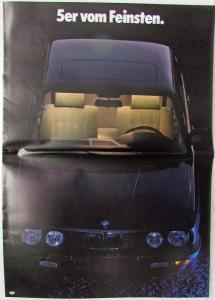 1986 BMW 5 Series at Its Best Oversized Sales Brochure - German Text