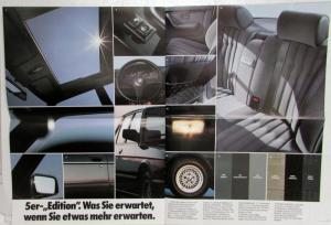 1986 BMW 5 Series at Its Best Oversized Sales Brochure - German Text