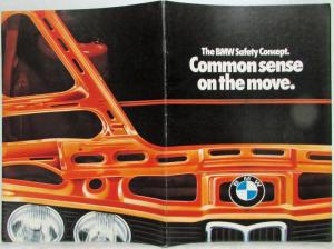 1984 BMW Safety Concept Common Sense on the Move Sales Brochure