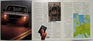 1984 BMW European Delivery Program Sales Trifold Brochure