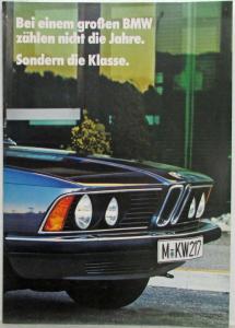 1977 BMW 7 Series Years Do Not Count but Class Trifold Sales Brochure - German