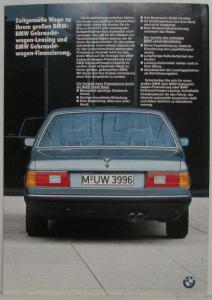 1977 BMW 7 Series Years Do Not Count but Class Trifold Sales Brochure - German
