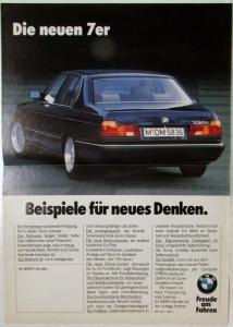 1986 BMW Time for New Thinking Oversized Sales Brochure - German Text