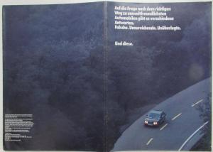 1985 BMW Answers to Right Path of Environmental Cars Sales Brochure - German