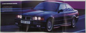 1992 BMW M3 Coupe Materialization of Performance Sales Folder - French Text
