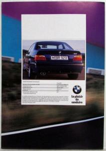 1992 BMW M3 Coupe Materialization of Performance Sales Folder - French Text