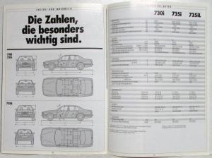 1988 BMW 730i 735i 735iL Sales Brochure