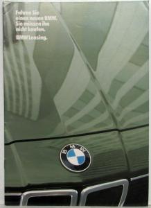 1982 BMW Leasing Sales Brochure - German Text