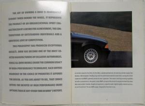 1992 BMW Model Range The Joy of Owning Sales Brochure