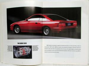 1992 BMW Model Range The Joy of Owning Sales Brochure