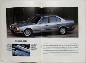 1992 BMW Model Range The Joy of Owning Sales Brochure