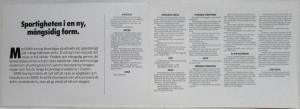 1989 BMW Touring Sales Folder Brochure - 320i 325i 325iX - Swedish Text