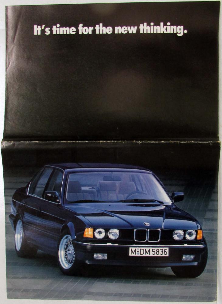 1986 BMW Time for New Thinking Oversized Sales Brochure
