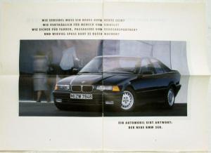 1990 BMW What Moves People Oversized Sales Brochure - German Text