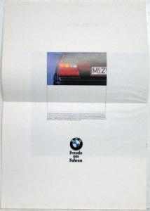1990 BMW What Moves People Oversized Sales Brochure - German Text