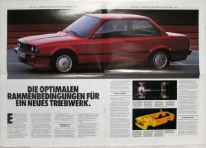 1988 BMW 316i Oversized Sales Brochure - German Text