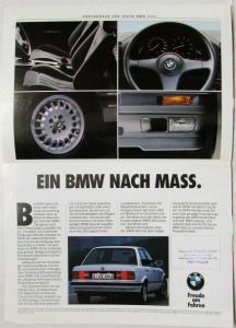 1988 BMW 316i Oversized Sales Brochure - German Text