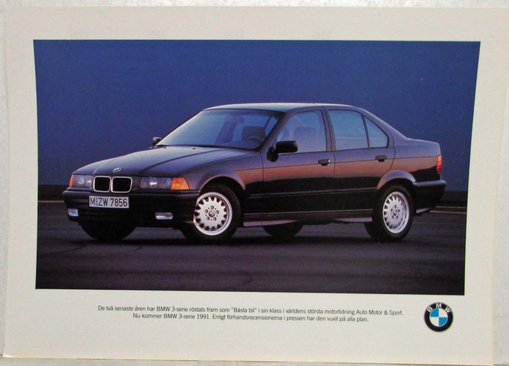1991 BMW 3 Series Spec Sheet - German Text