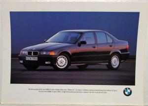 1991 BMW 3 Series Spec Sheet - German Text
