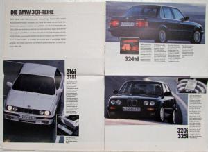 1989 BMW Range of Cars Oversized Sales Brochure - German Text