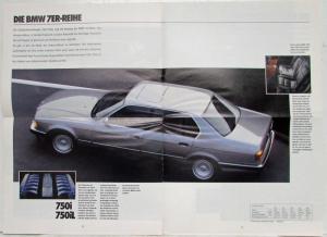 1989 BMW Range of Cars Oversized Sales Brochure - German Text