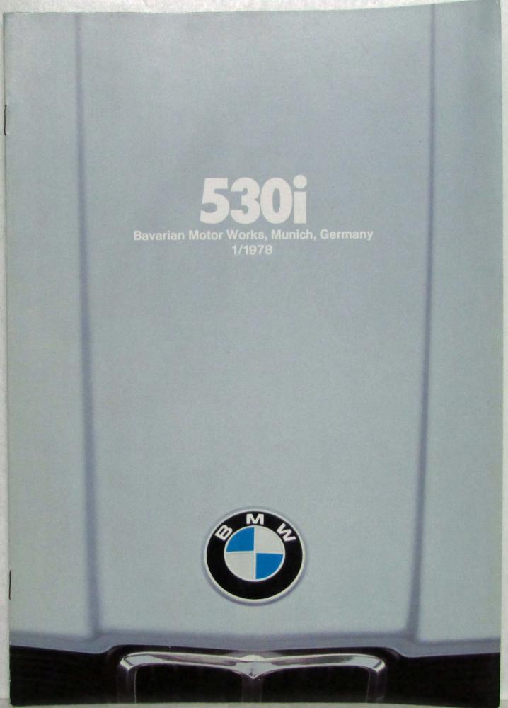 1978 BMW 530i Sales Brochure