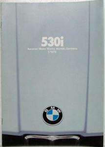 1978 BMW 530i Sales Brochure
