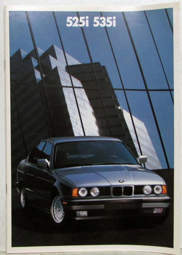 1989 BMW 525i 535i Sales Brochure