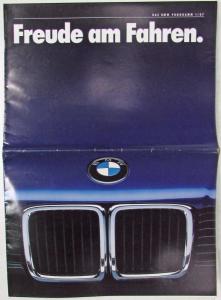 1987 BMW Line of Cars Oversized Sales Brochure - German Text