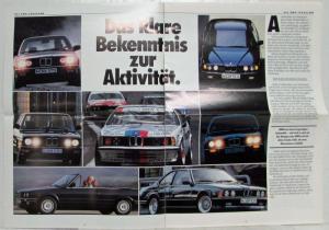 1987 BMW Line of Cars Oversized Sales Brochure - German Text