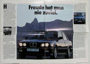 1987 BMW Line of Cars Oversized Sales Brochure - German Text