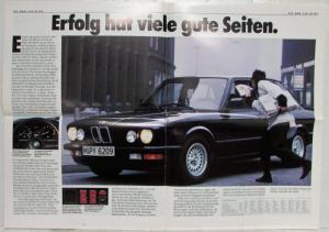 1987 BMW Line of Cars Oversized Sales Brochure - German Text