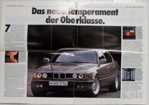 1987 BMW Line of Cars Oversized Sales Brochure - German Text