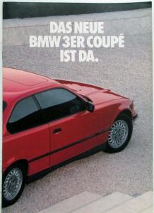 1992 BMW Introducing the New 3-Series Coupe Sales Brochure - German Text