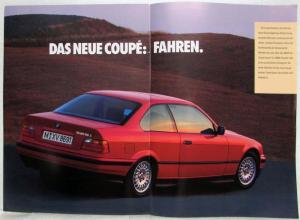 1992 BMW Introducing the New 3-Series Coupe Sales Brochure - German Text